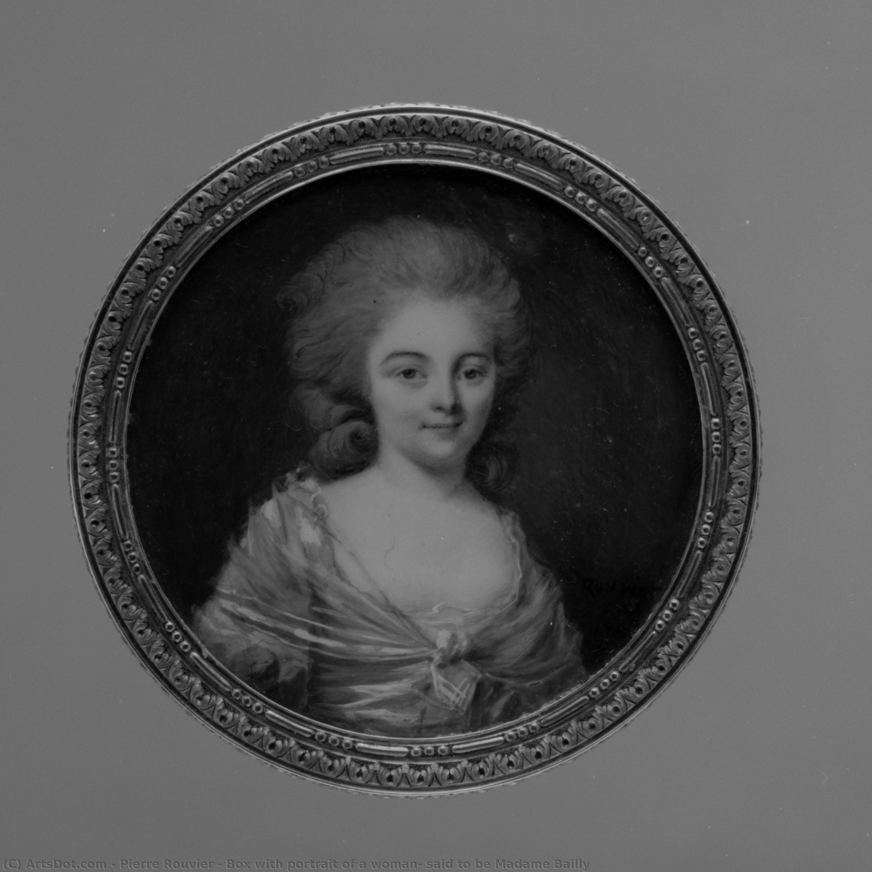 Box With Portrait Of A Woman, Said To Be Madame Bailly — Pierre Rouvier
