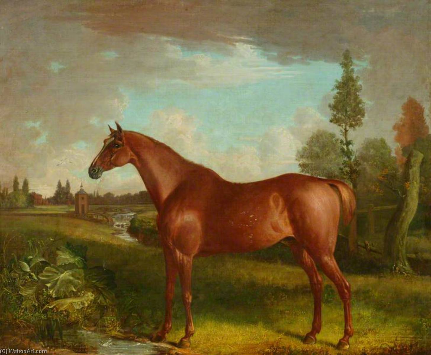 A Horse In Platt Fields, Manchester, With Platt Hall In The Distance — Alexander Wilson