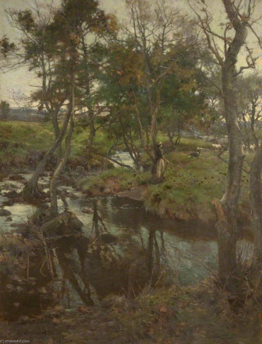 Evensong The Brook At Halton Green — Samuel John Lamorna Birch