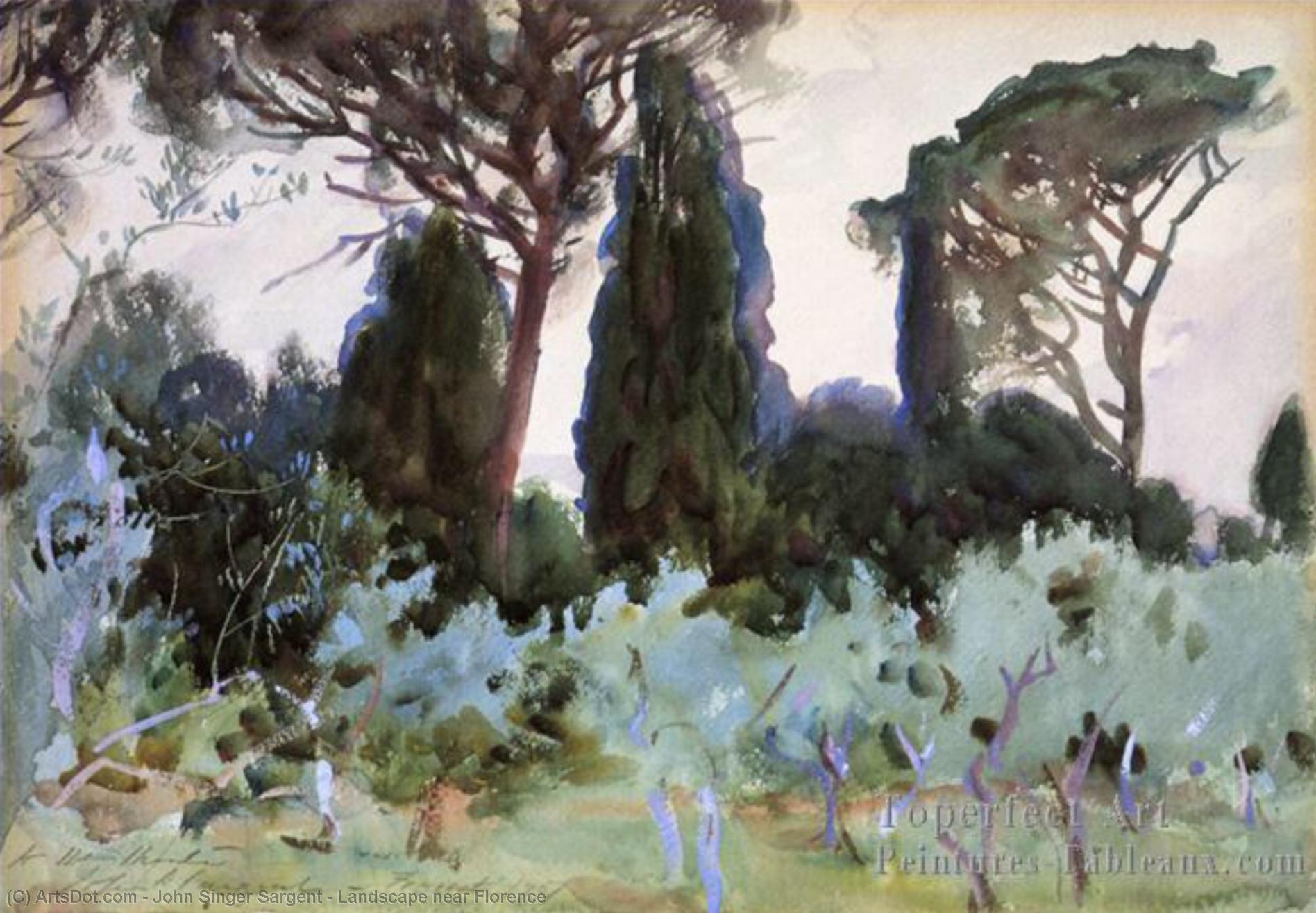 Landscape Near Florence — John Singer Sargent
