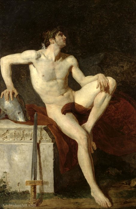 Gladiateur Assis — Jean-germain Drouais