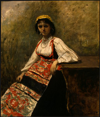 Italian Girl — Jean-baptiste-camille Corot