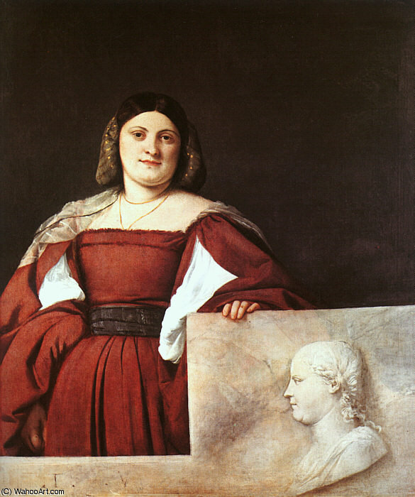 Portrait Of A Woman Called La Schiavona, — ティツィアーノ