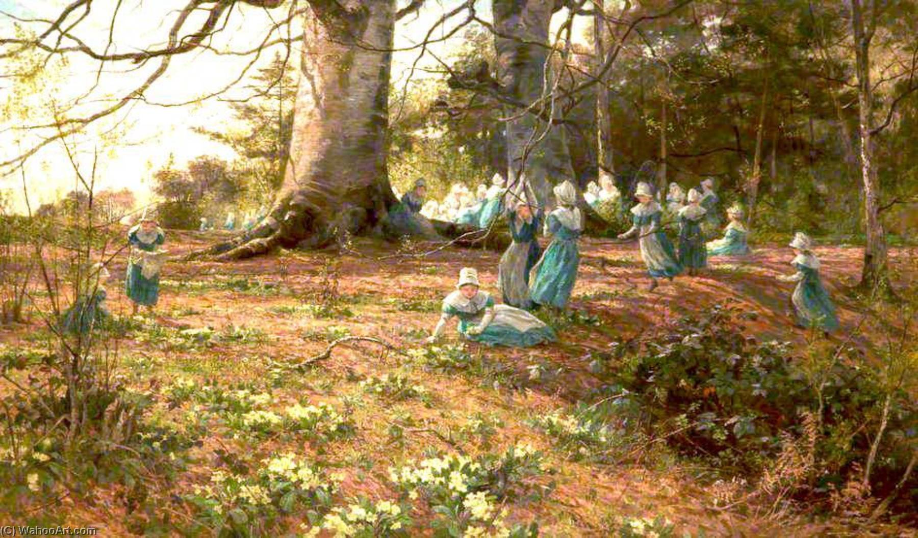 An Easter Holiday, The Children Of Bloomsbury Parochial School In A Wood At Watford — James Aumonier