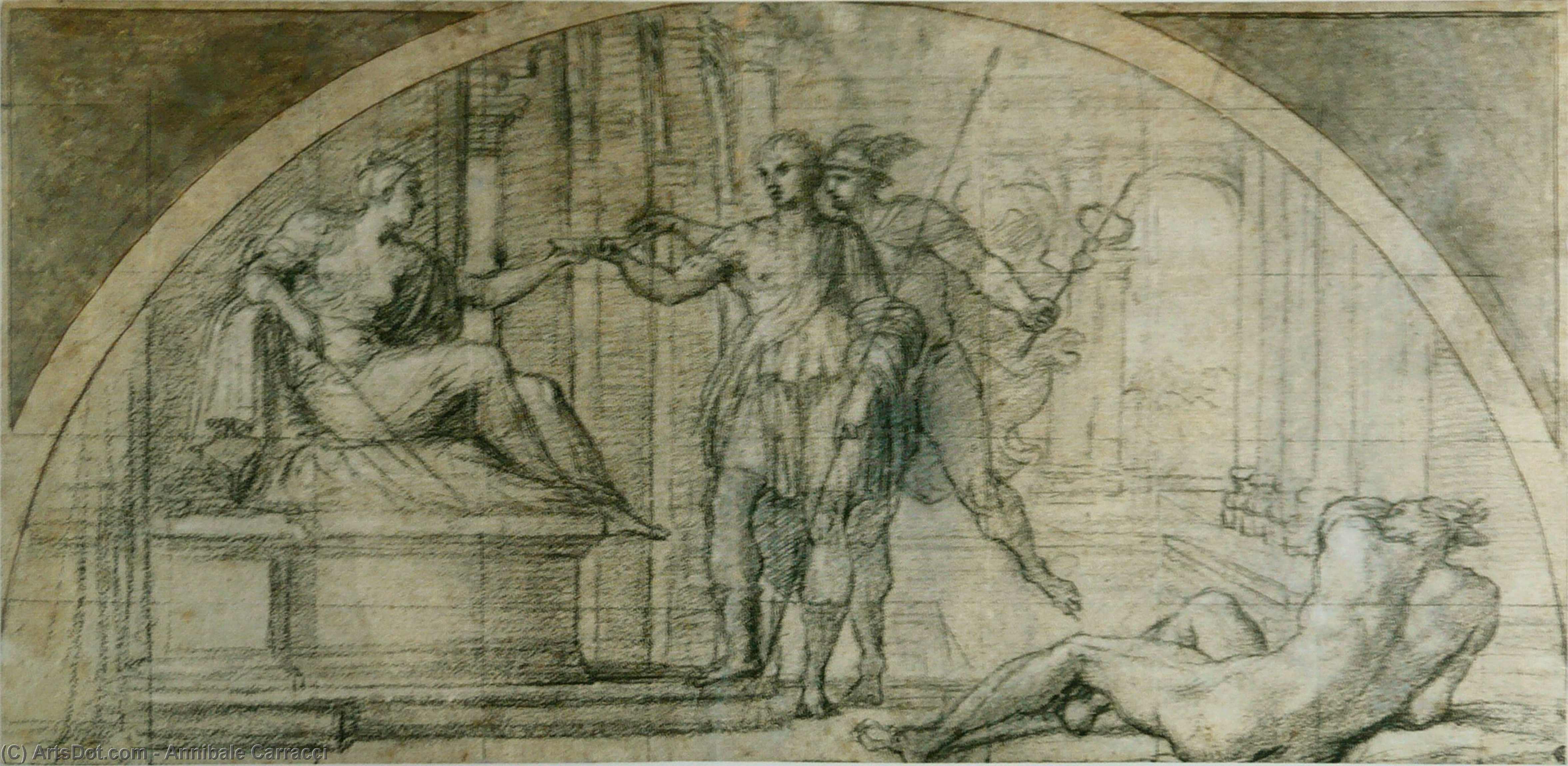 Mercury Protecting Ulysses From The Charms Of Circe — Annibale Carracci