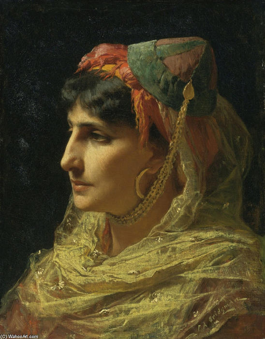 Portrait Of A Woman — Frederick Arthur Bridgman