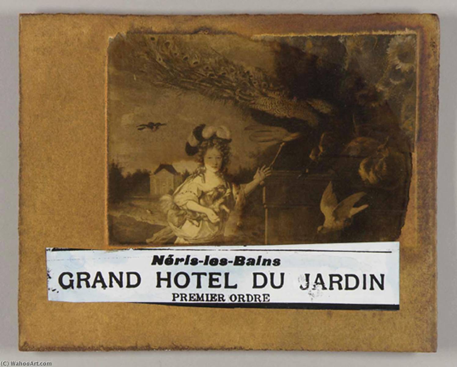 Untitled (17th Or 18th Century Painting Of A Girl In Landscape With Dogs And Birds) — Joseph Cornell