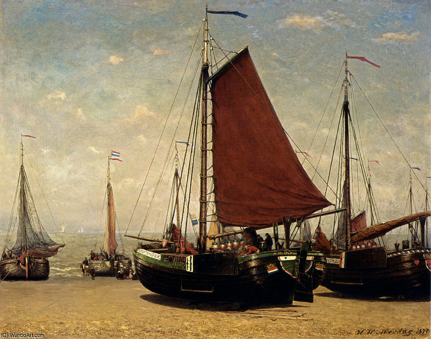The Bomschuit Prinses Sophie On The Beach Scheveningen — ヘンドリック・ウィレム・メスダグ