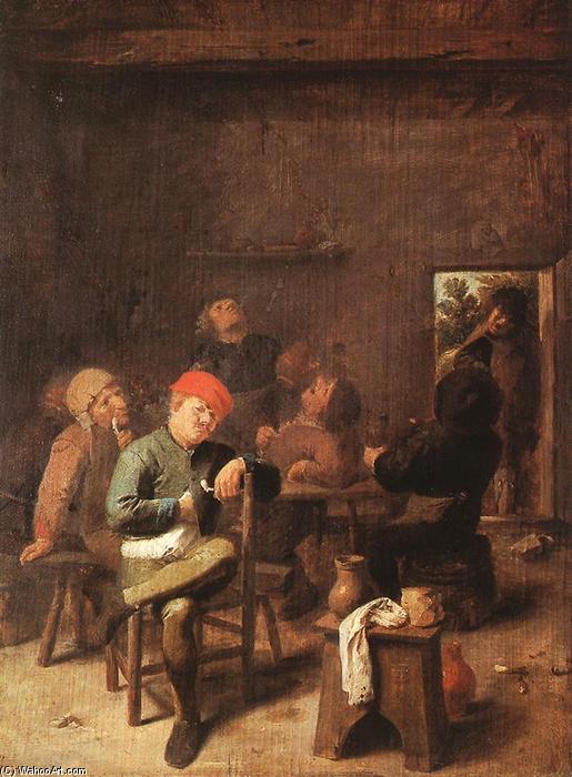 Peasants Smoking And Drinking — Adriaen Brouwer