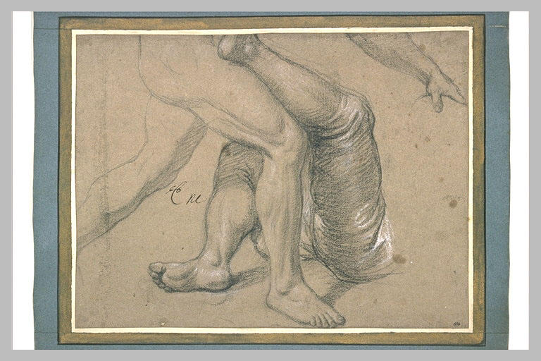 Jambes De Deux Hommes Luttant — Charles Le Brun