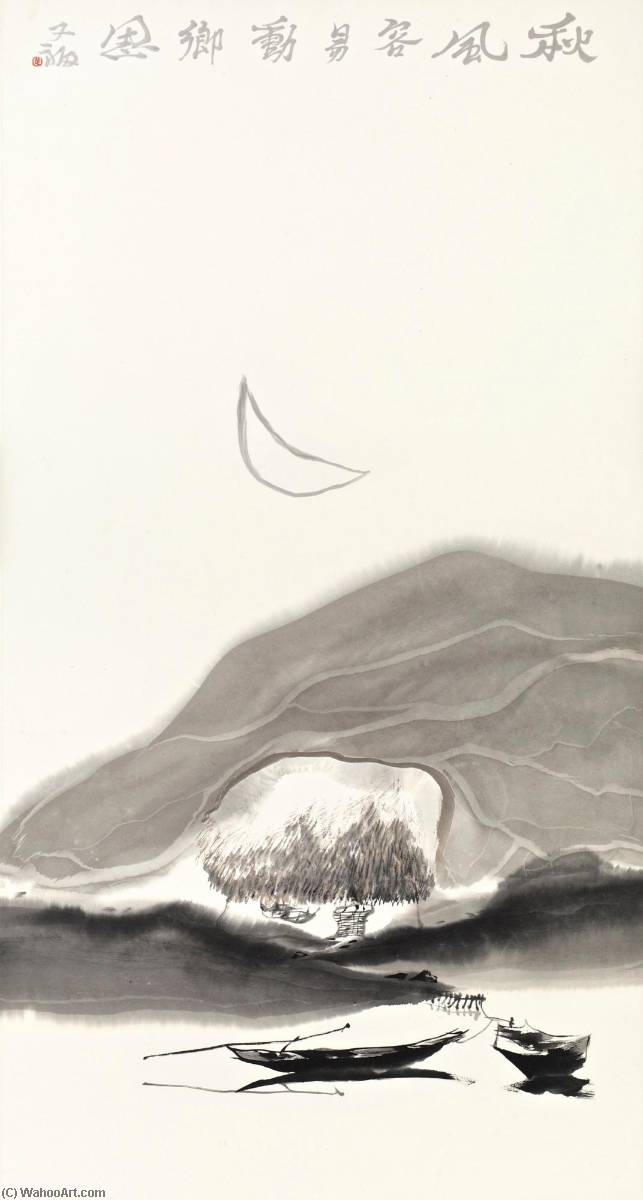 Solitary Boats In The Moonlight — Jia Youfu