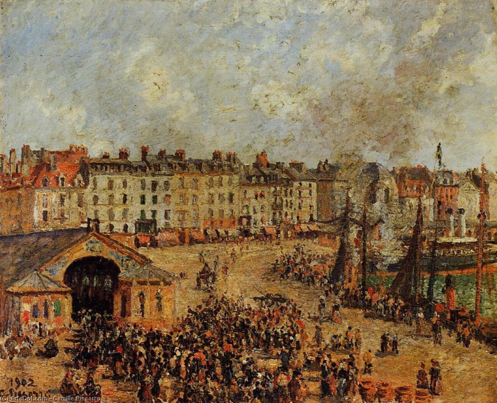 The Fishmarket, Dieppe 2 — Camille Pissarro