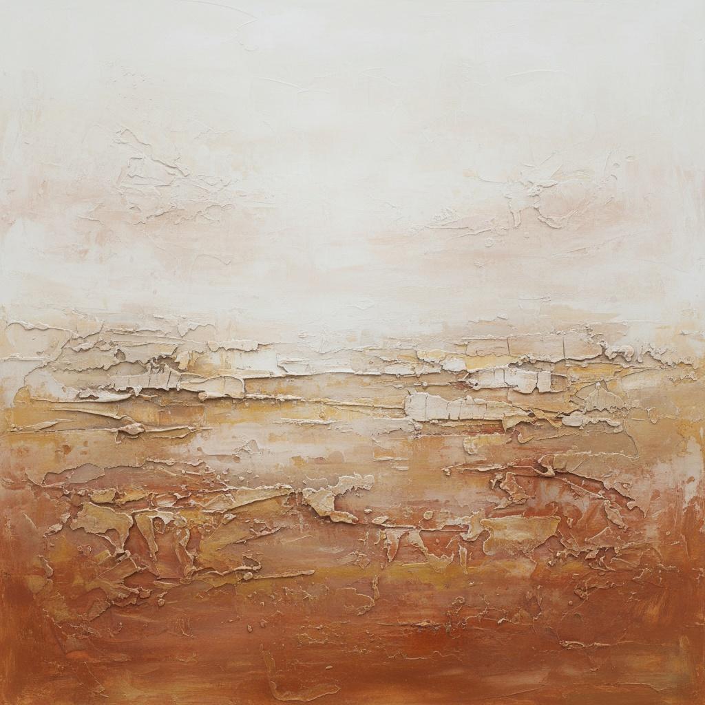Stratigraphy Of Silence: Earth Tones Across An Ethereal Horizon Line — David Moreau