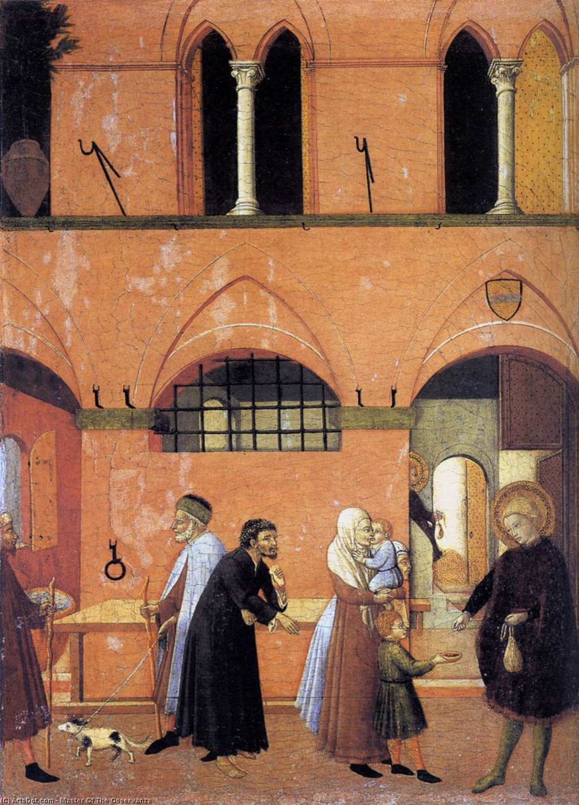 St Anthony Distributing His Wealth To The Poor — Master Of The Osservanza