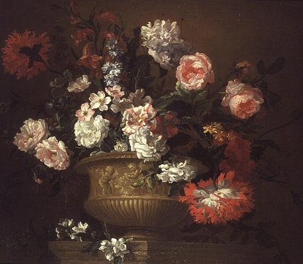 Still Life Of Flowers In An Urn — Pieter Casteels Iii
