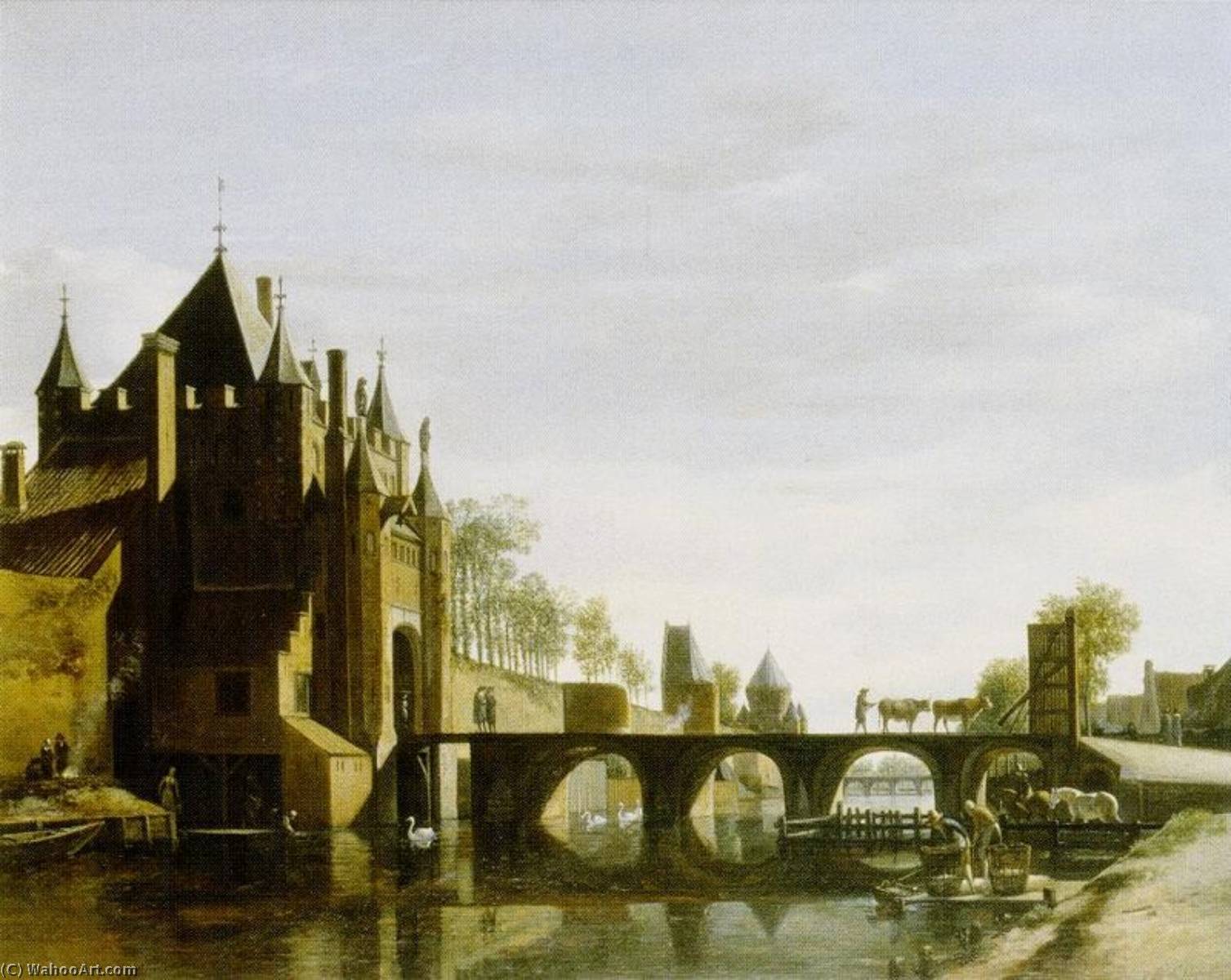 Grote Houtpoort At Haarlem — Gerrit Adriaenszoon Berckheyde