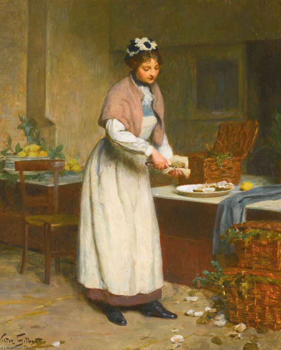 La Marchande D'huitres — Victor Gabriel Gilbert