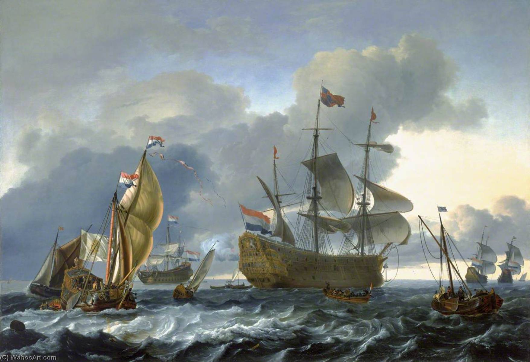 Dutch Attack On The Medway The 'royal Charles' Carried Into Dutch Waters, 12 June 1667 — Ludolf Backhuysen I