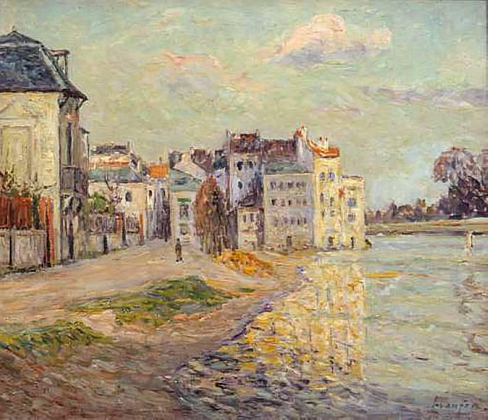 The Embankment Of Lagny Under Flood Water — Maxime Emile Louis Maufra