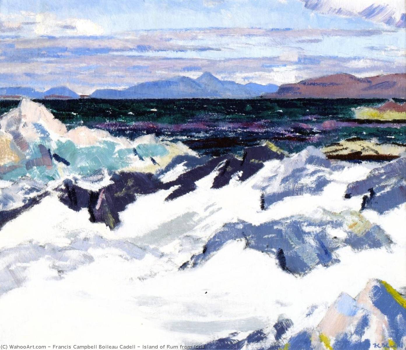 Island Of Rum From Iona — Francis Campbell Bolleau Cadell