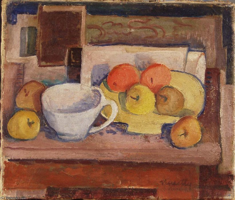 Still-life With Yellow Plate — Janos Kmetty
