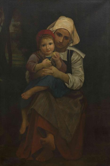 Mother And Child (after William Adolphe Bouguereau) — Henry Salem Hubbell