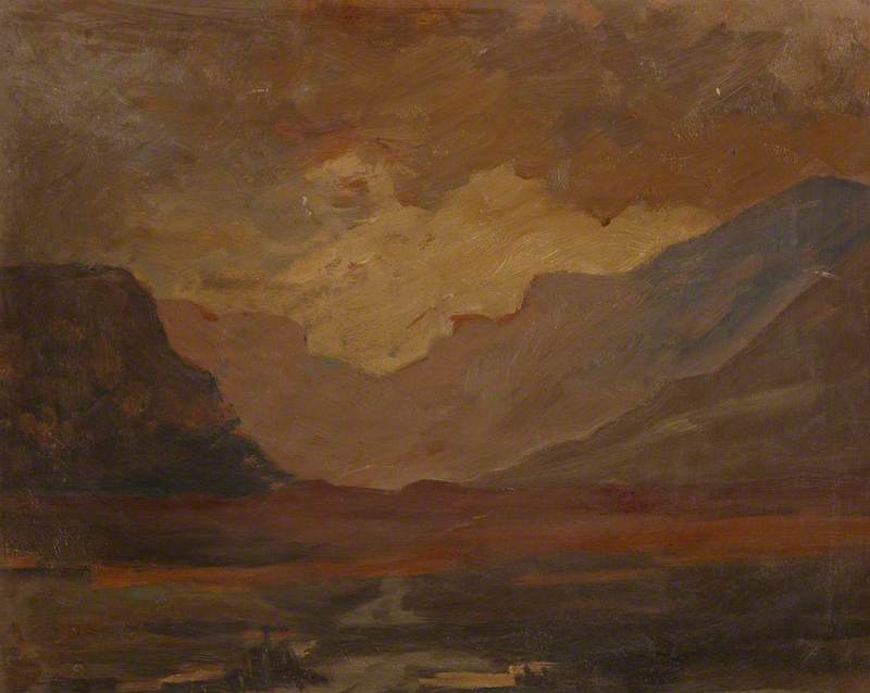 Mountainous Landscape With A Loch — Margaret Frances Anne Vane-tempest-stewart