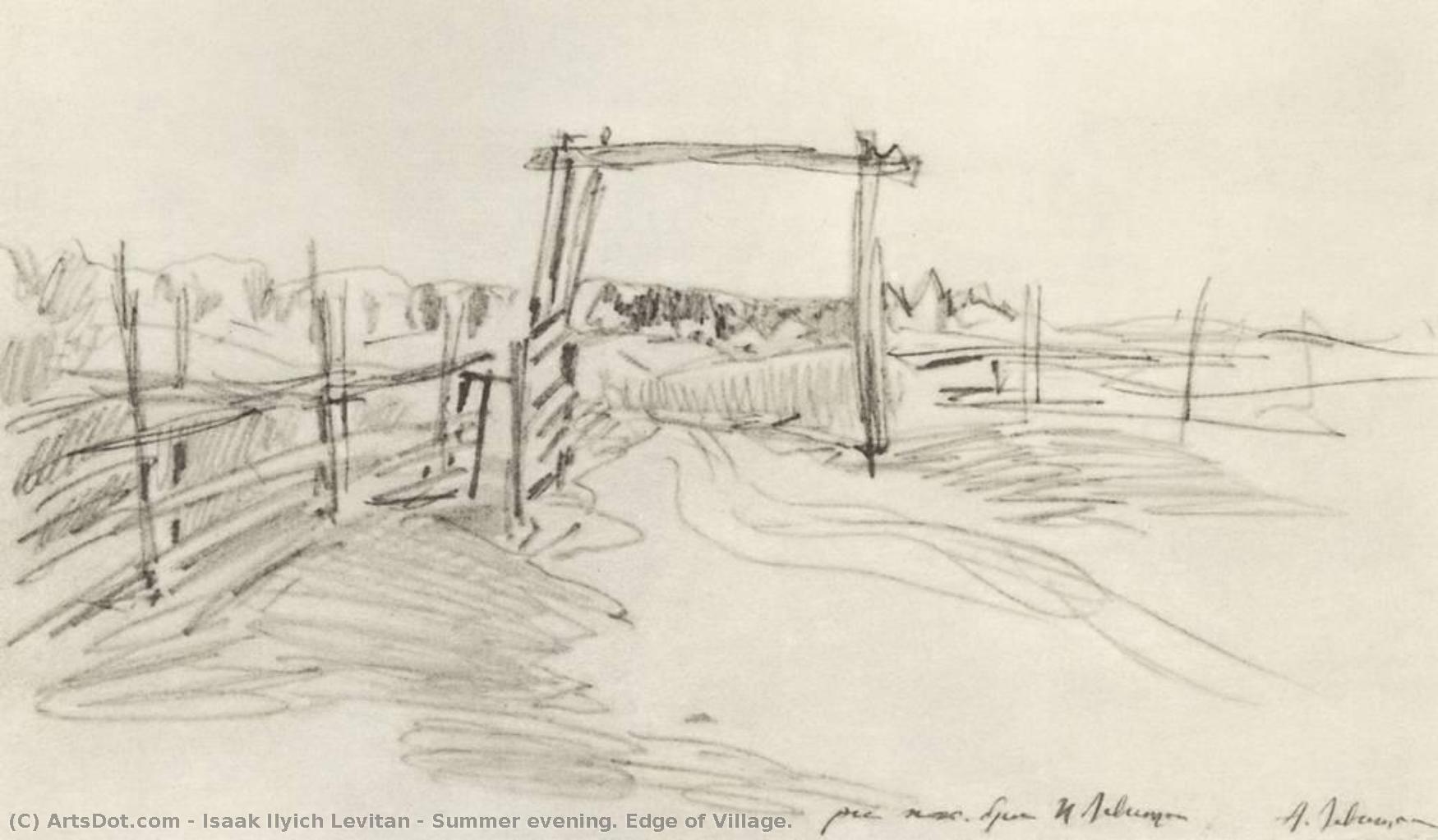 Summer Evening. Edge Of Village. — Isaak Ilyich Levitan