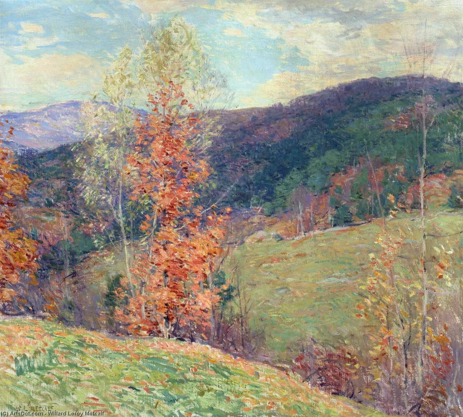 October Afternoon, Vermont — Willard Leroy Metcalf