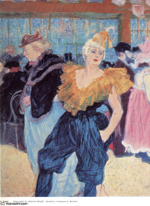 At The Moulin Rouge The Clowness Cha-u-kao — Henri De Toulouse-lautrec