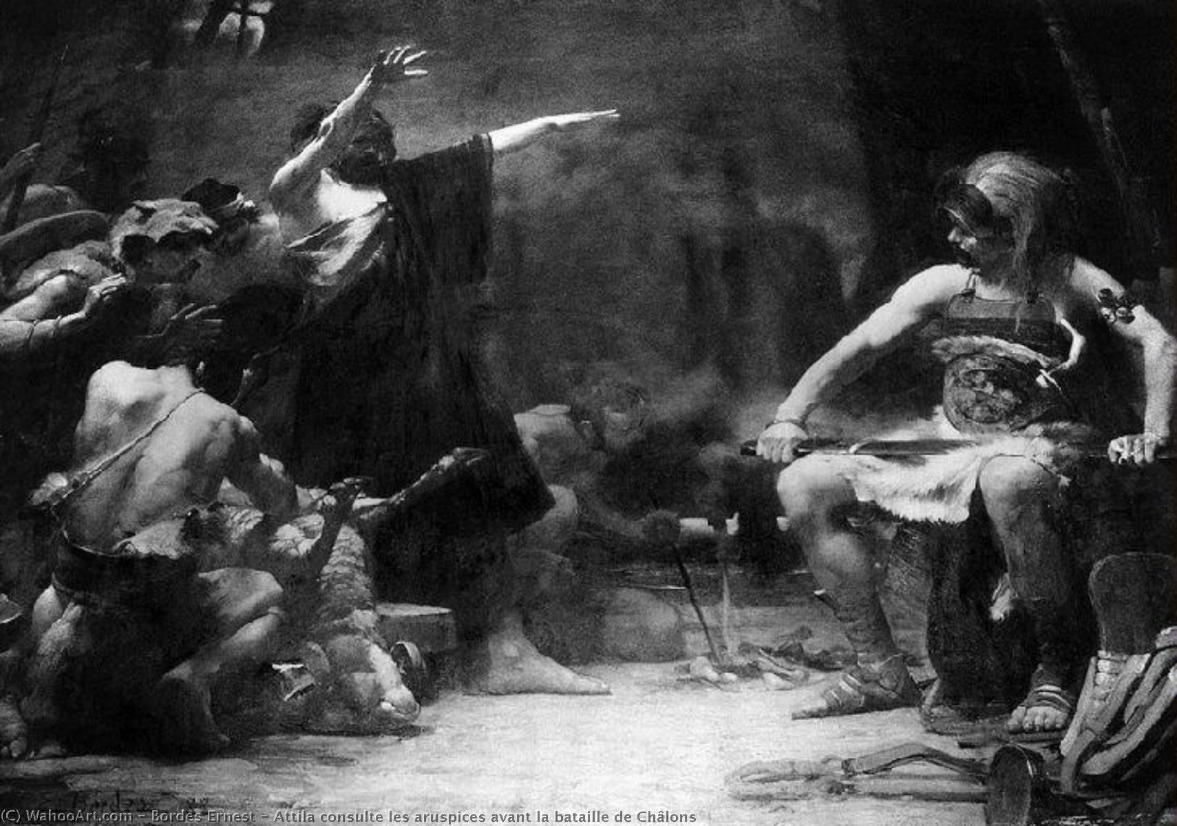 Attila Consulte Les Aruspices Avant La Bataille De Châlons — Bordes Ernest