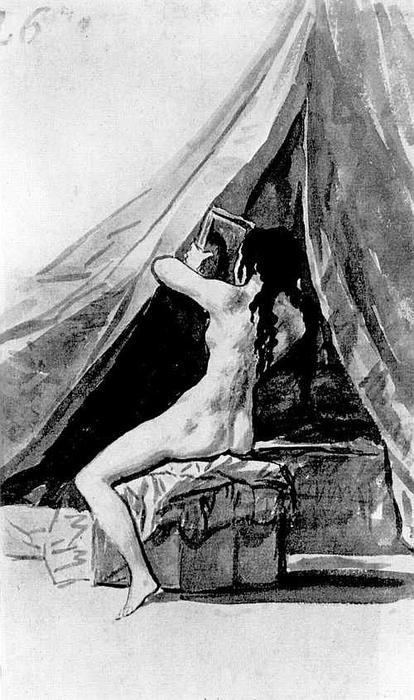 Nackte Frau Beim Spiegelbild — Francisco José De Goya Y Lucientes