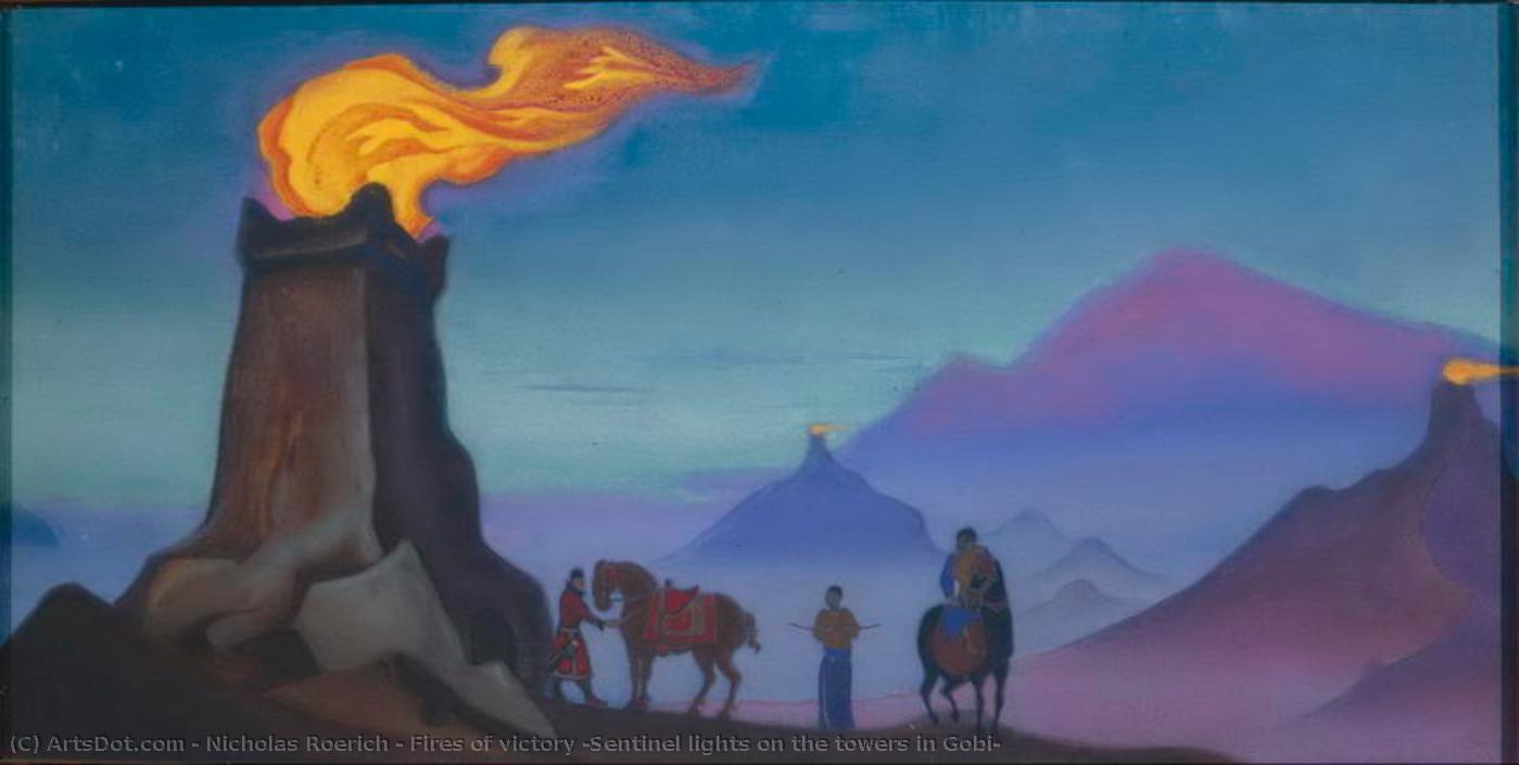 Fires Of Victory (sentinel Lights On The Towers In Gobi) — Nicholas Roerich