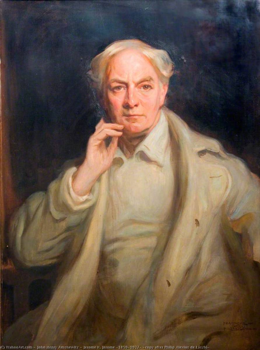 Jerome K. Jerome (1859–1927) (copy After Philip Alexius De László) — Johannes Henry Amschewitz