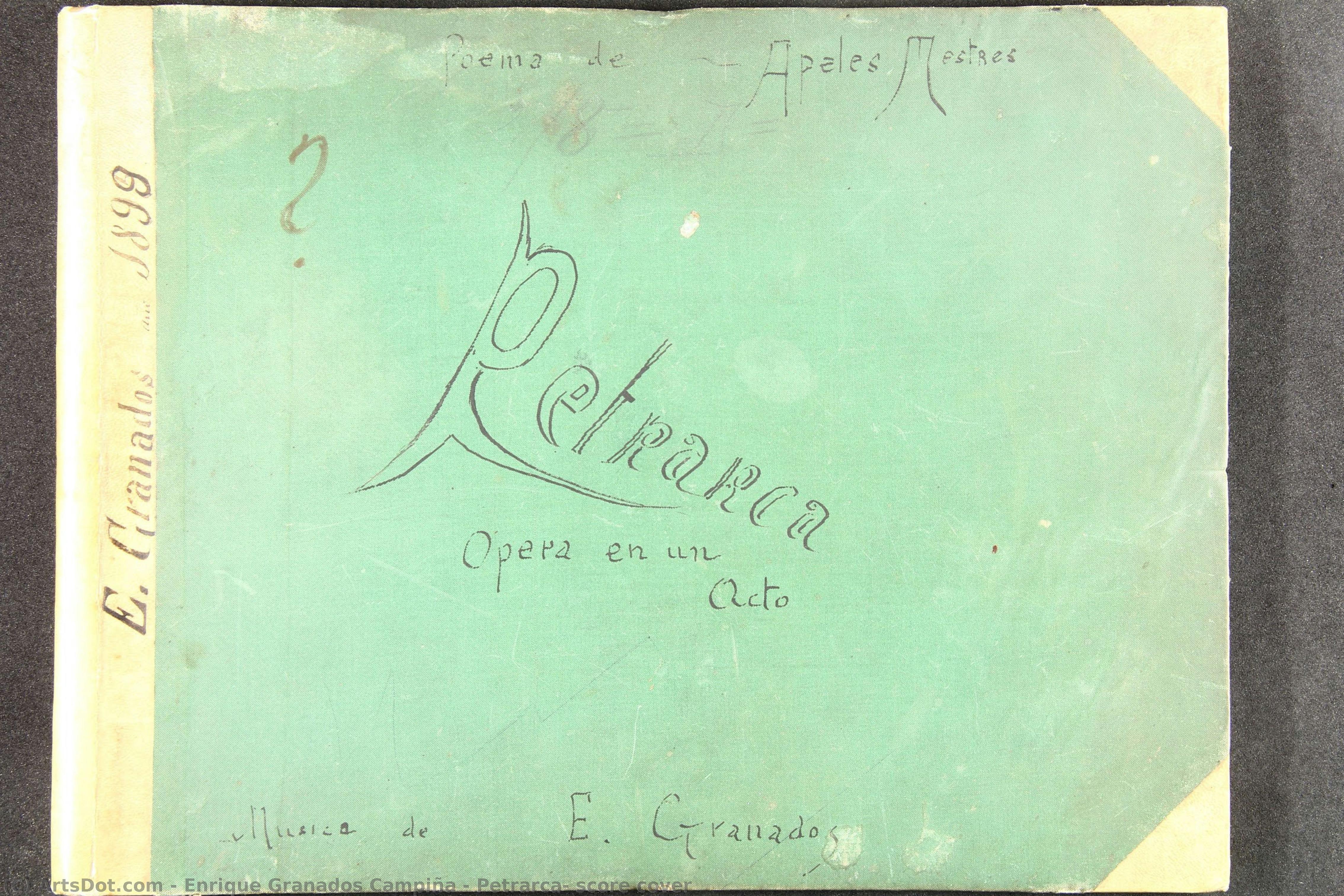 Petrarca, Score Cover — Enrique Granados Campiña