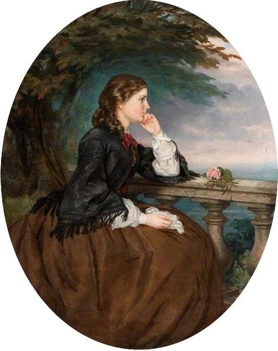 Portrait Of A Lady Under A Tree — Charles Wynne Nicholls