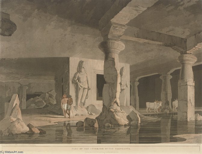 The Entrance To The Elephanta Cave — Thomas Daniell