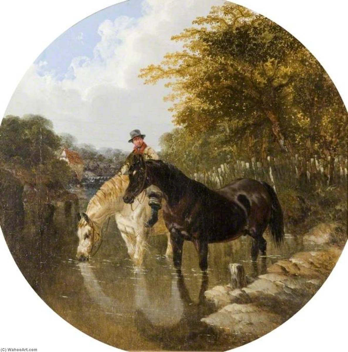 Watering Horses — John Frederick Herring Ii