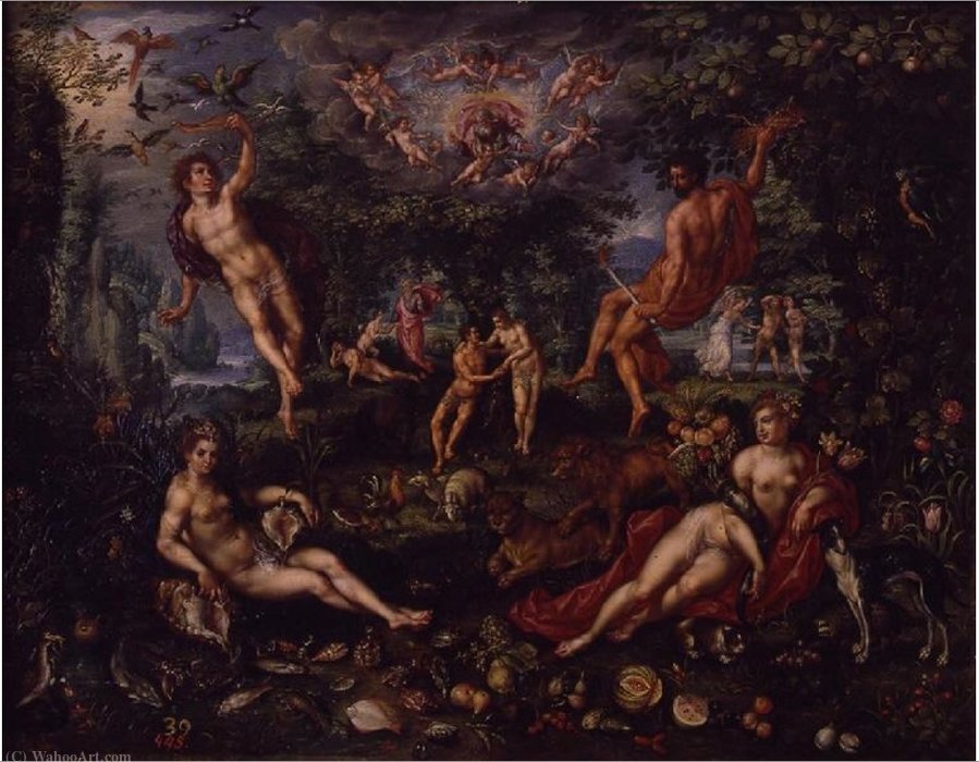 Paradise With The Four Elements — Hendrick De Clerck