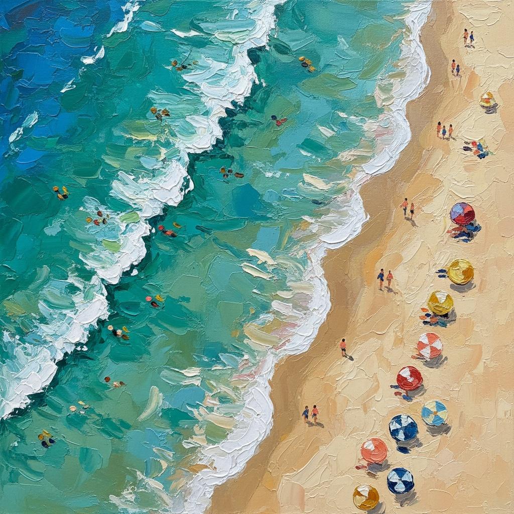 Rhythmic Tides Of Cerulean Joy: A Sculptural Study In Coastal Motion — Christian Noiret