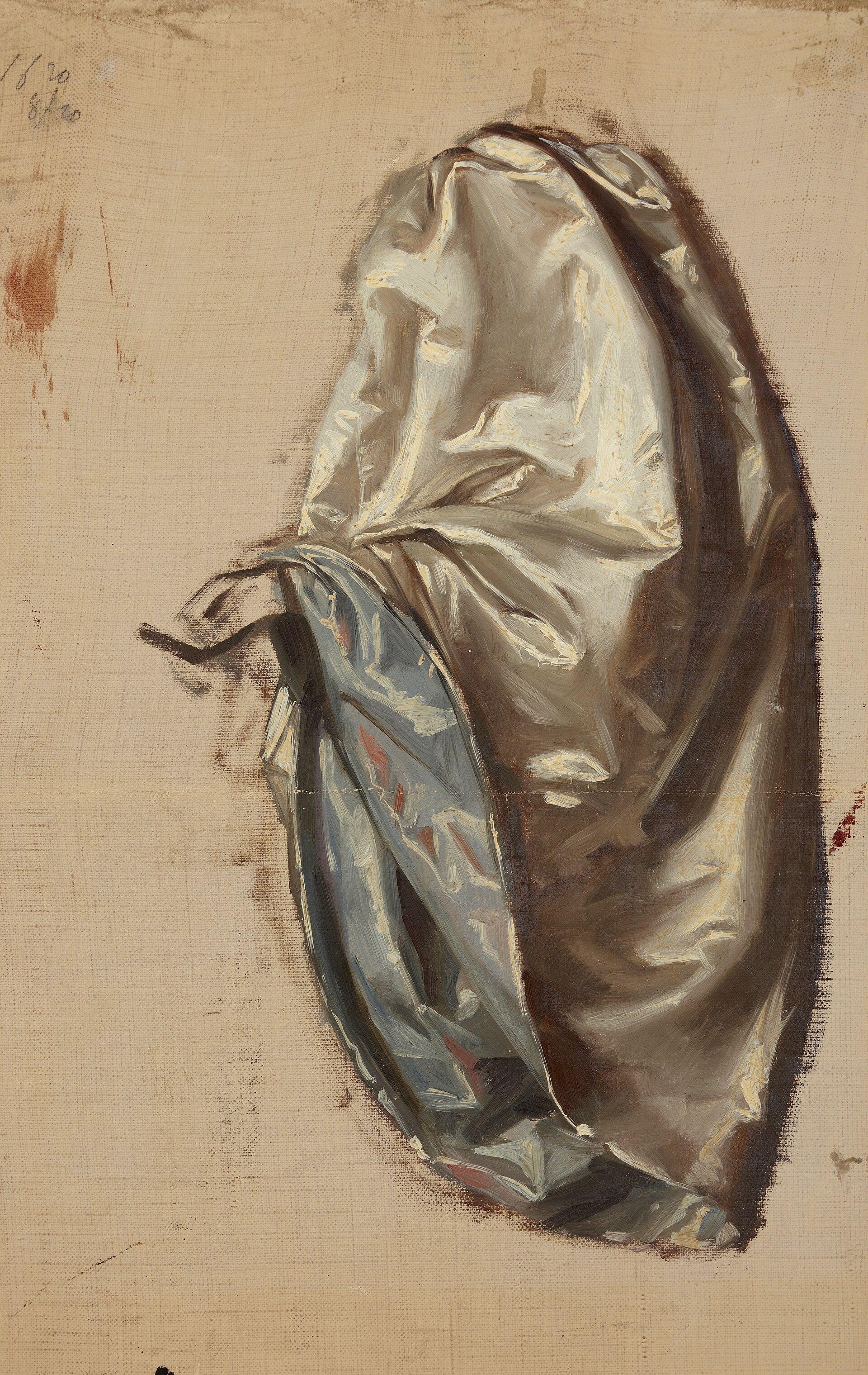 Study Of A Lady With A Lute's Robe. Study To The Painting "upbringing Of Sigismund Augustus" — Józef Simmler