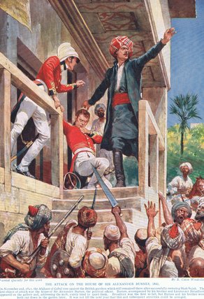 He Attack On The House Of Sir Alexander Burnes — Richard Caton Woodville