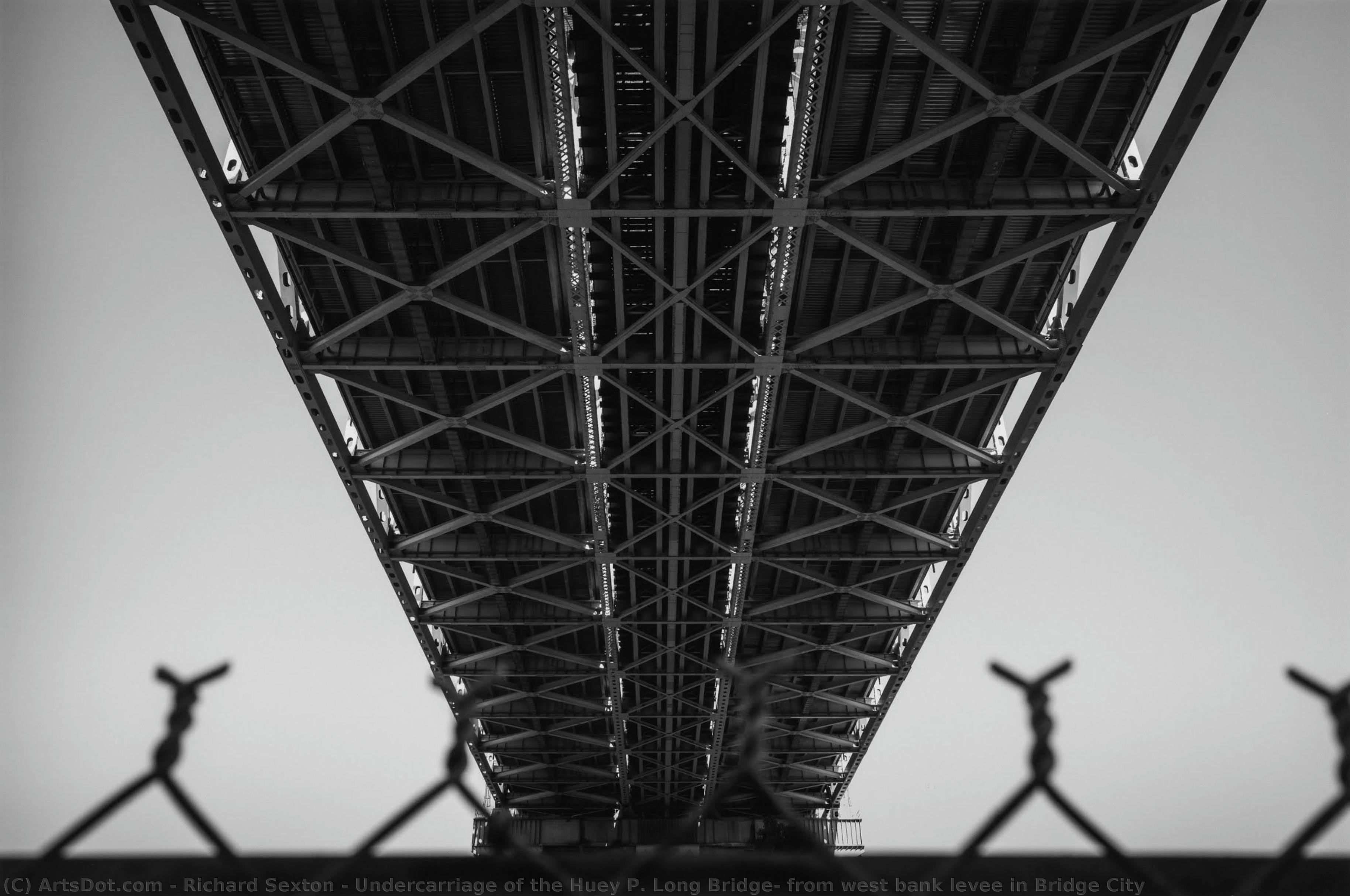 Undercarriage Of The Huey P. Long Bridge; From West Bank Levee In Bridge City — Ričard Sekston