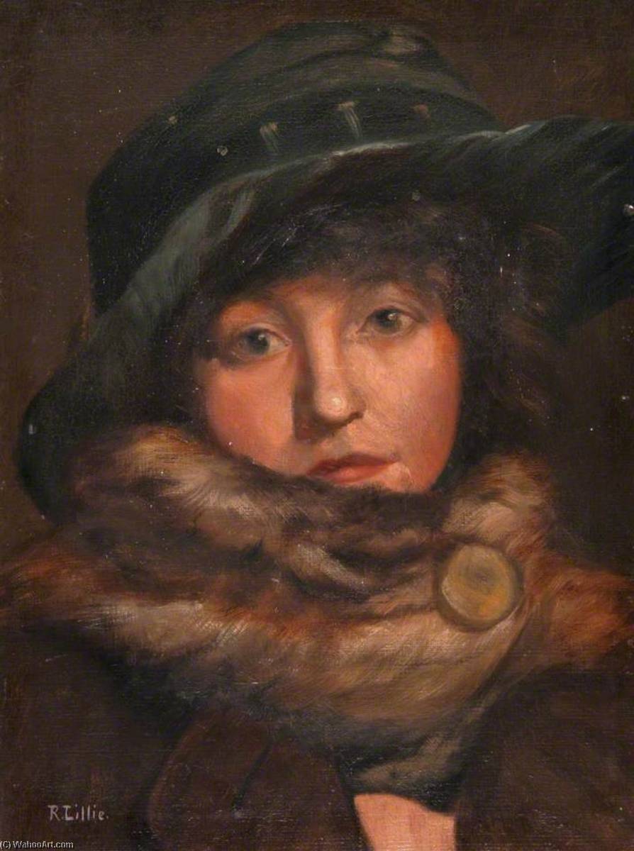 Head Of Young Woman (fur Boa) (recto) — Robert Lillie