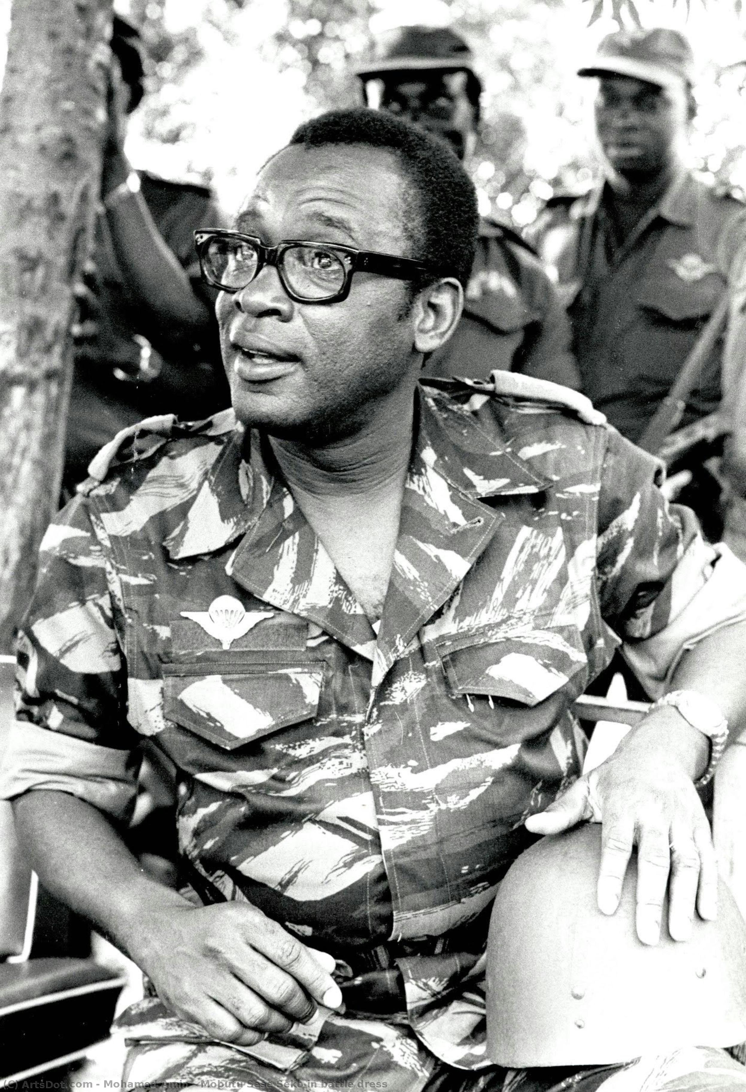Mobutu Sese Seko In Battle Dress — Mohamed Amin