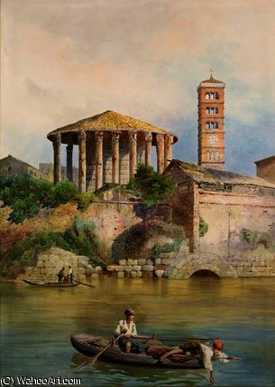 View Of The Sbocco Della Cloaca Massima, Rome — Ettore Roesler Franz