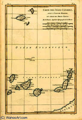The Canary Islands, With Madeira And Porto Santo, From 'atlas De Toutes Les Parties Connues Du Globe — Rigobert Bonne (charles Marie Rigobert Bonne)