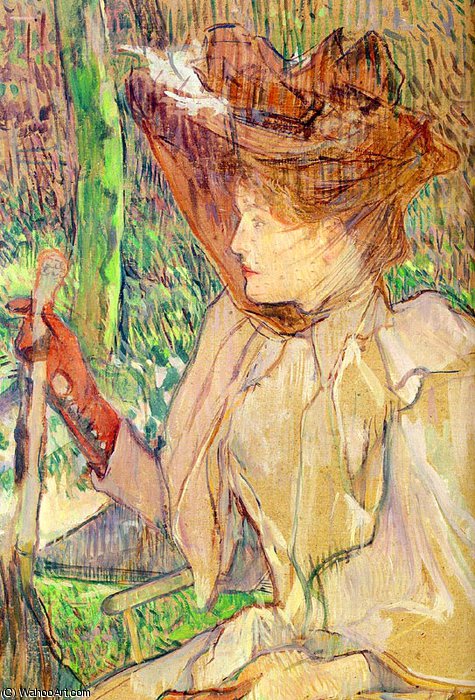 Portrait Of Honorine Platzer (woman With Gl — Henri De Toulouse-lautrec