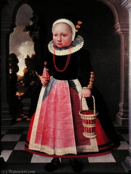 Portrait Of A Girl With A Doll And A Basket — Jacob Gerritszoon Cuyp