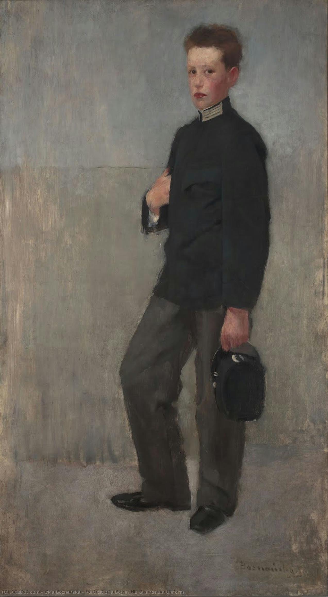 Portrait Of A Boy In His Gymnasium Uniform — Olga Boznańska
